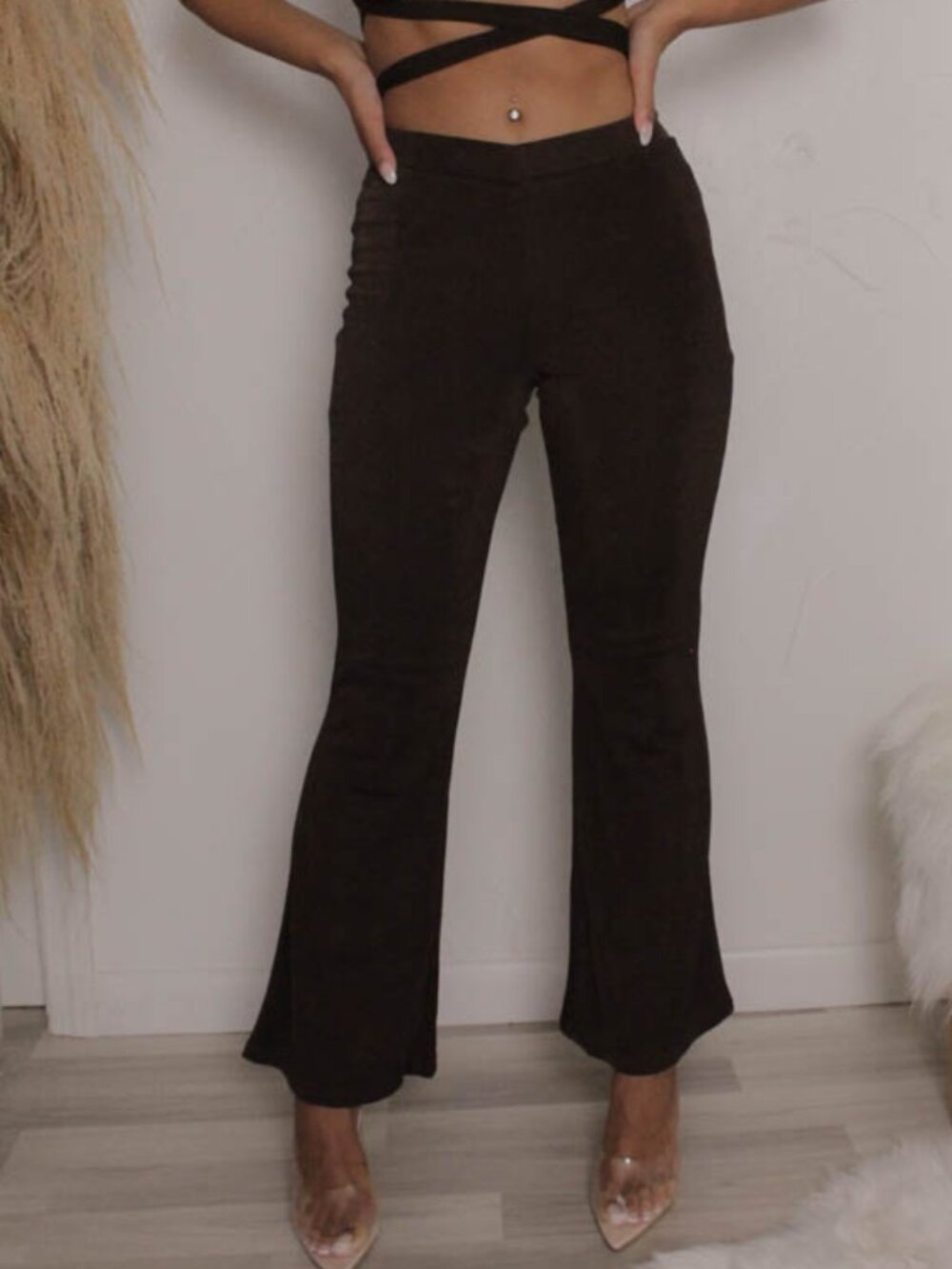 Peppermayo Brown Russo Flare Pants